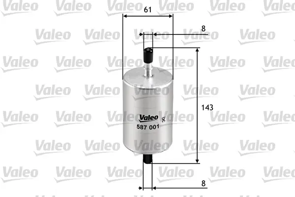 Фільтр паливний CITROEN Berlingo/C-Elysee/C15/C2/C3/Evasion/Jumpy/Saxo/Xantia ""1,0-2,9 ""88>> Valeo phc ""587001" (фото 1)