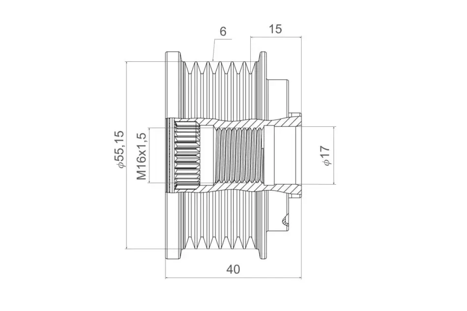 VALEO SSangYong Шків генератора KORANDO, ACTYON 10- valeo phc 588440