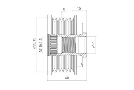 VALEO SSangYong Шків генератора KORANDO, ACTYON 10- valeo phc 588440