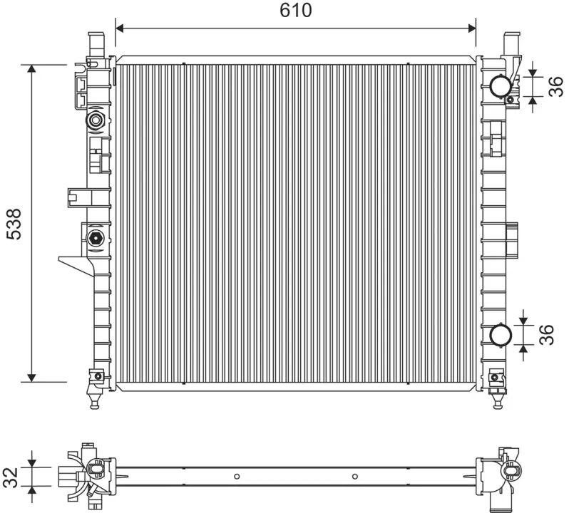 VALEO DB Радіатор охолодження ML W163 2.7CDI 99- Valeo phc 701411 (фото 1)