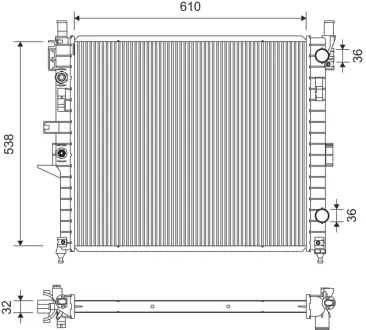 VALEO DB Радіатор охолодження ML W163 2.7CDI 99- Valeo phc 701411