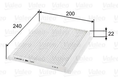 Фільтр салону valeo phc 715816 Киа Рио 4