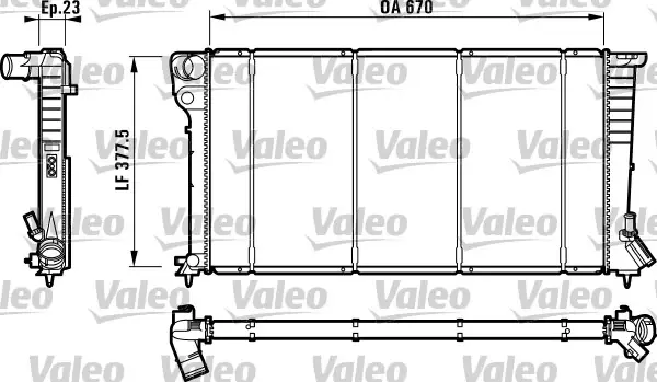 VALEO CITROEN радіатор охолодження Berlingo,Xsara,Peugeot 306,Partner 1.8D/1.9D 96- valeo phc 732517