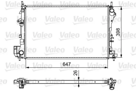 VALEO OPEL радіатор VECTRA C 2,2-3,2 valeo phc 732877 Опель Вектра с
