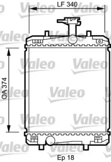 Радіатор valeo phc 735072 Пежо 107