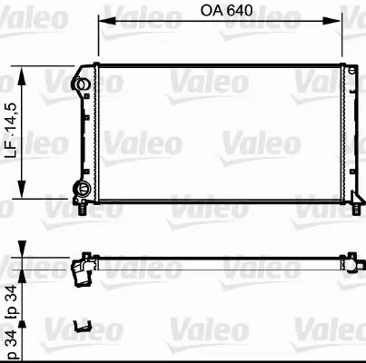 Радіатор охолоджування Valeo phc 735171 (фото 1)