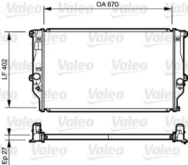 Радіатор двигуна Valeo phc 735216