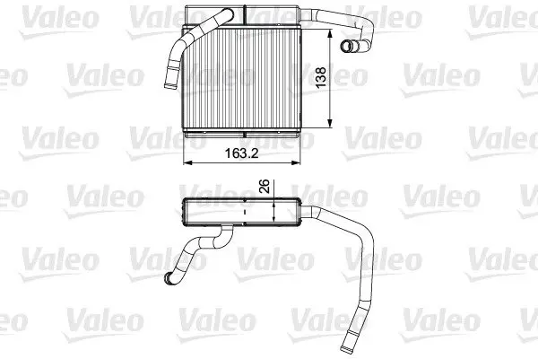 VALEO FORD Радіатор опалення салону RANGER 2.5 D 99-, MAZDA Valeo phc 811552 (фото 1)