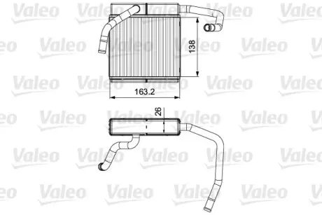 VALEO FORD Радіатор опалення салону RANGER 2.5 D 99-, MAZDA Valeo phc 811552
