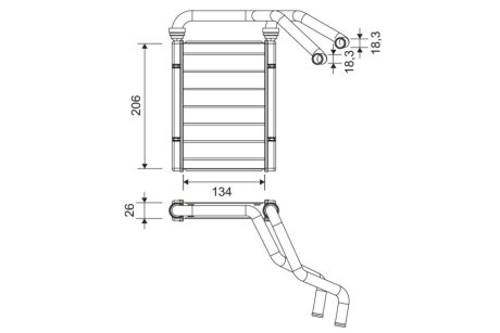 Радіатор пічки (опалювача) valeo phc 811594