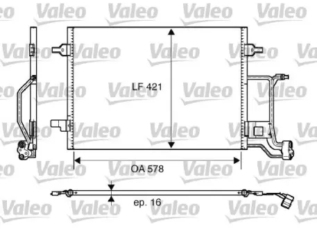 Радіатор кондиціонера AUDI A6 1.9-2.7 97-05 valeo phc 817997
