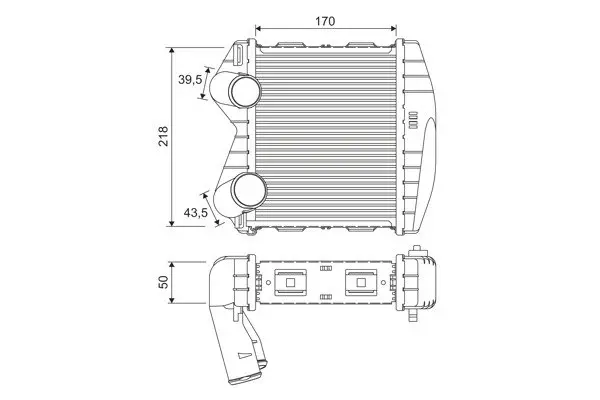 VALEO SMART Інтеркулер CABRIO, FORTWO, CITY-COUPE Valeo phc 818366 (фото 1)