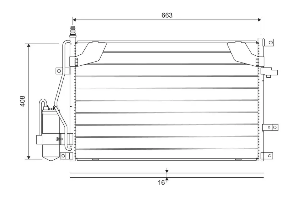 Радіатор кондиціонера VOLVO XC70 2.4-2.5 97-07 valeo phc 822746