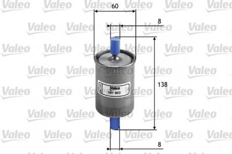 Топливный фильтр valeo phc 587003
