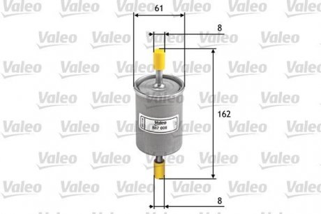 Топливный фильтр valeo phc 587008