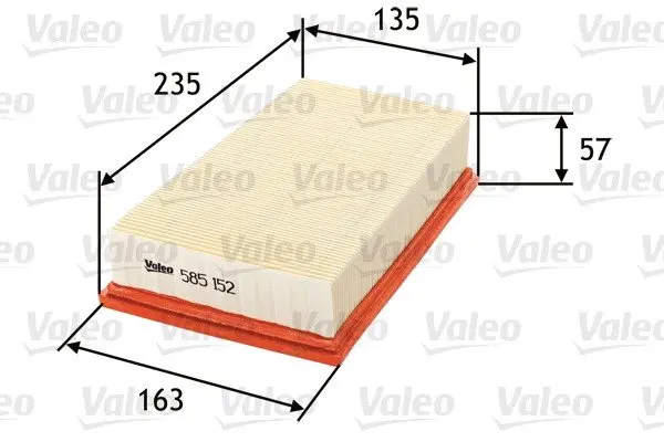 Фiльтр повiтряний valeo phc 585152