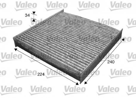 Угольный фильтр салона valeo phc 715629
