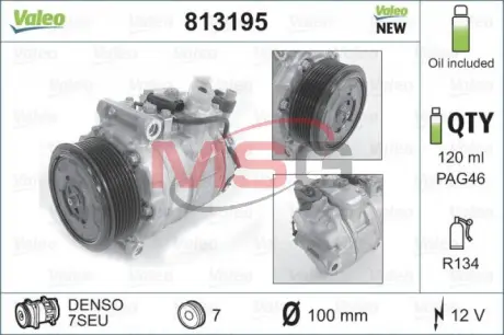 Компресор кондицiонера MB CLS/E(W211,S211)/Viano/Vito ""2,6-5,5 ""02>> Valeo phc ""813195"