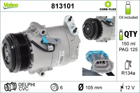 Компресор кондиціонера valeo phc 813101