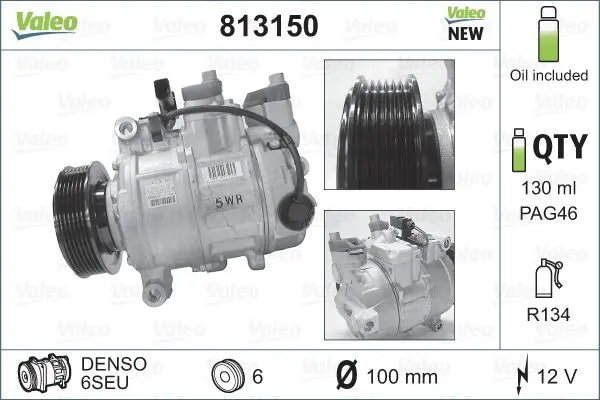 Компрессор кондиционера Valeo phc 813150 (фото 1)