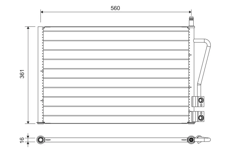 Конденсатор кондиціонера FORD FIESTA (вир-во VALEO) Valeo phc 814083 (фото 1)