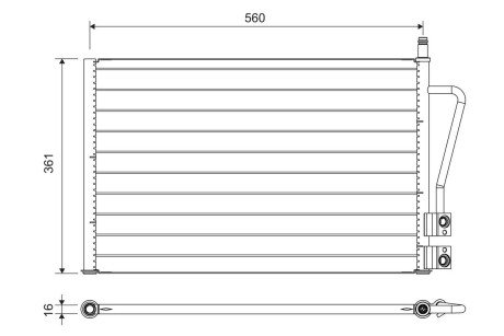 Конденсатор кондиціонера FORD FIESTA (VALEO) valeo phc 814083