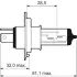 Лампа галогенная H4 12V 60/55W valeo phc 032515