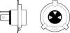 Лампа галогенная H4 12V 60/55W valeo phc 032515