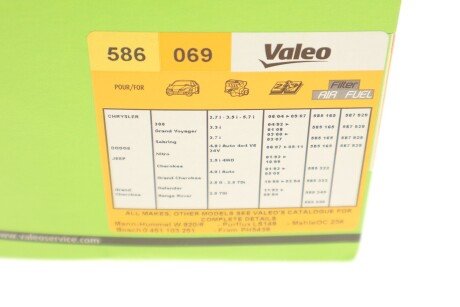 Масляный фильтр valeo phc 586069