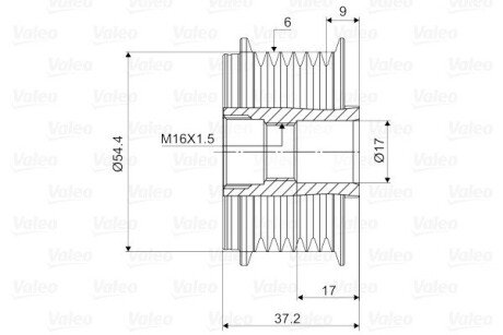 Обгонная муфта генератора valeo phc 588103