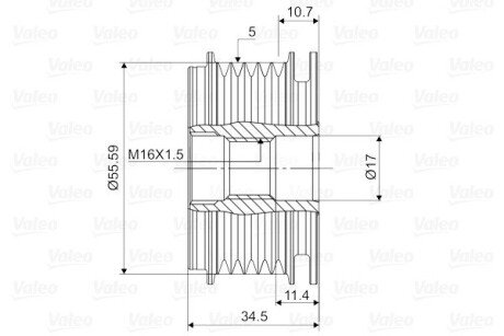 Обгонная муфта генератора valeo phc 588114