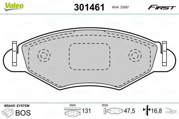 Передние тормозные колодки valeo phc 301461