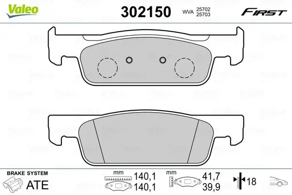 Передние тормозные колодки valeo phc 302150