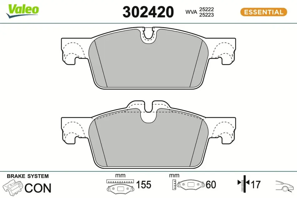 Передние тормозные колодки valeo phc 302420