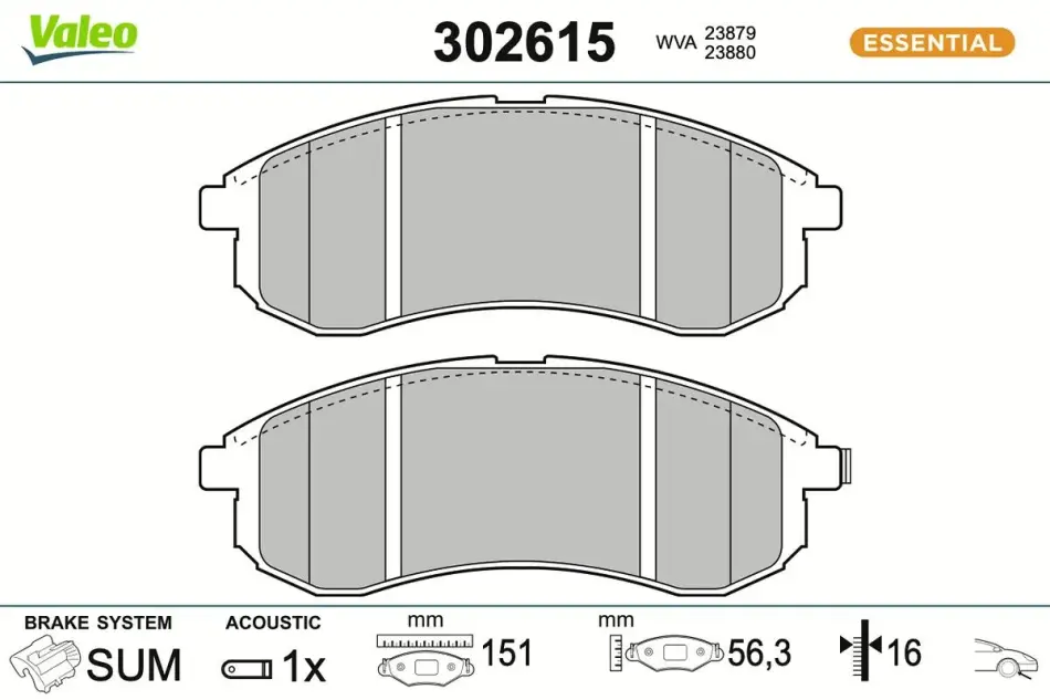 Передние тормозные колодки valeo phc 302615