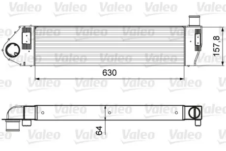 Радіатор інтеркулера valeo phc 818621 Рено Гранд Сценик