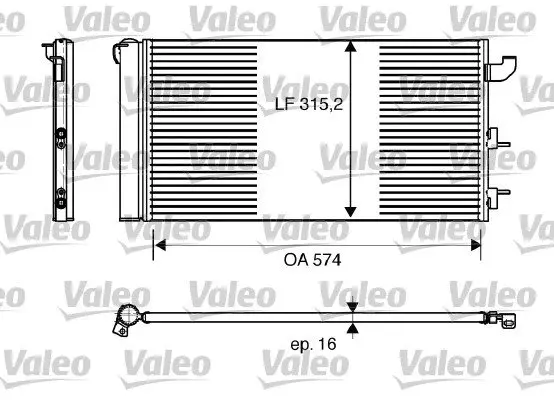 Радіатор кондиціонера valeo phc 818162