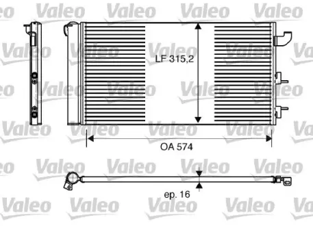 Радіатор кондиціонера valeo phc 818162
