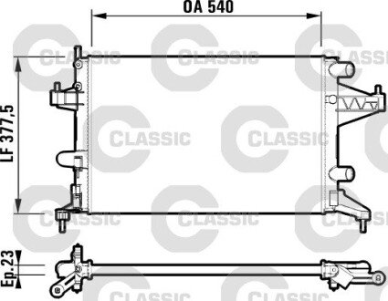 Радиатор охлаждения двигателя valeo phc 232825