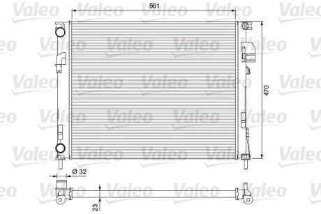 Радиатор охлаждения двигателя valeo phc 232853