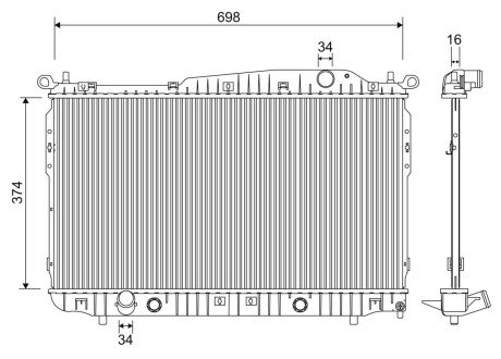 Радиатор охлаждения двигателя valeo phc 701241 на Chevrolet Epica