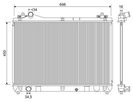 Радіатор охолодження двигуна valeo phc 701243 на Сузуки Гранд Витара