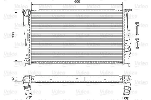 Радіатор охолодження двигуна Valeo phc 701601 (фото 1)