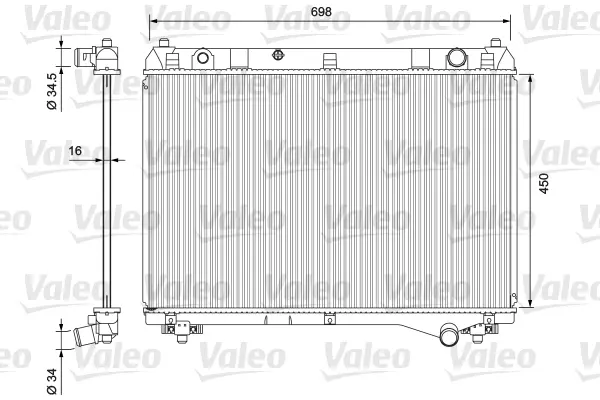 Радіатор охолодження двигуна Valeo phc 701722 (фото 1)