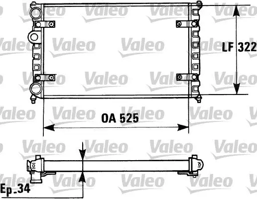 Радиатор охлаждения двигателя valeo phc 730947