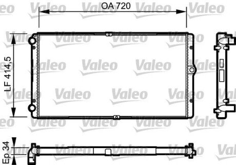 Радиатор охлаждения двигателя valeo phc 732177