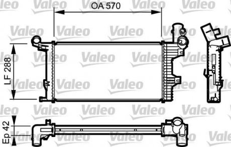 Радіатор охолодження двигуна valeo phc 732303