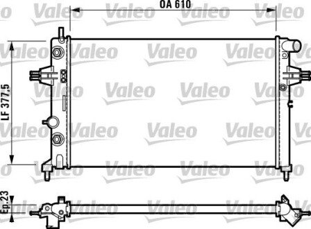 Радіатор охолодження двигуна valeo phc 732549