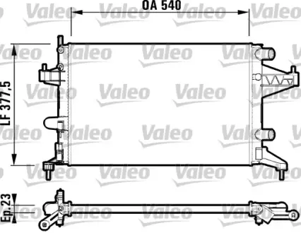 Радіатор охолодження двигуна Valeo phc 732825