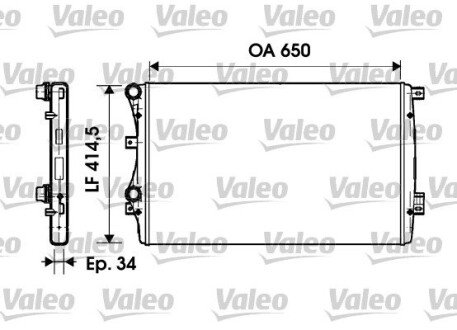 Радіатор охолодження двигуна valeo phc 732872